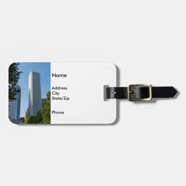Aon Centre Chicago Luggage Tag (Front Horizontal)
