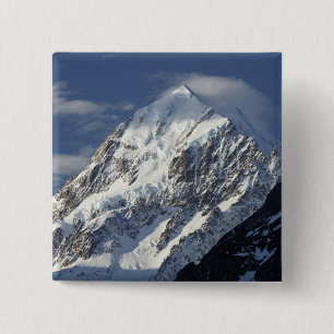 Aoraki Mount Cook, Mackenzie Country, South 2 15 Cm Square Badge