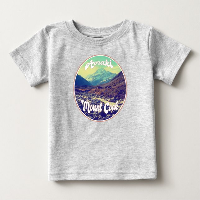 Aoraki: Mount Cook, Mountain, New Zealand Baby T-Shirt (Front)