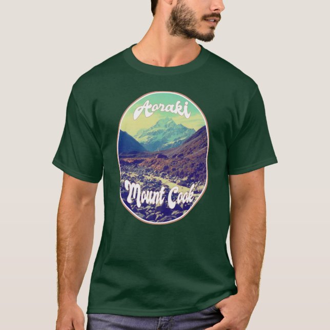 Aoraki: Mount Cook, Mountain, New Zealand T-Shirt (Front)