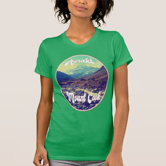 Aoraki: Mount Cook, Mountain, New Zealand T-Shirt (Front)