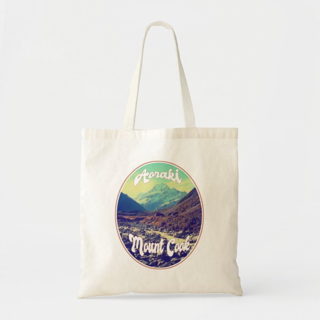 Aoraki: Mount Cook, Mountain, New Zealand Tote Bag (Front)