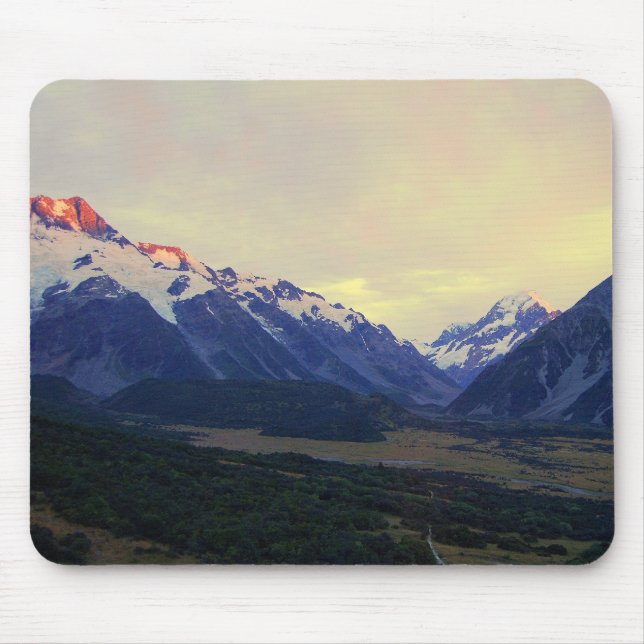 Aoraki/Mount Cook, New Zealand, at Sunrise Mouse Pad (Front)