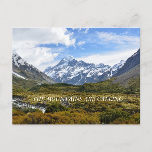 Aoraki/Mount Cook New-Zealand Postcard (Front)