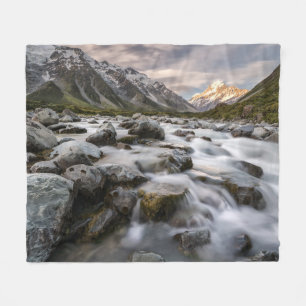 Aoraki Mt. Cook National Park New Zealand Fleece Blanket