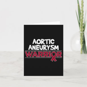 Aortic Aneurysm Survivor Burgundy Ribbon  Card