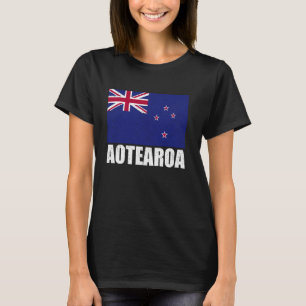 Aotearoa Flag Grunge Vintage Souvenir New Zealand T-Shirt