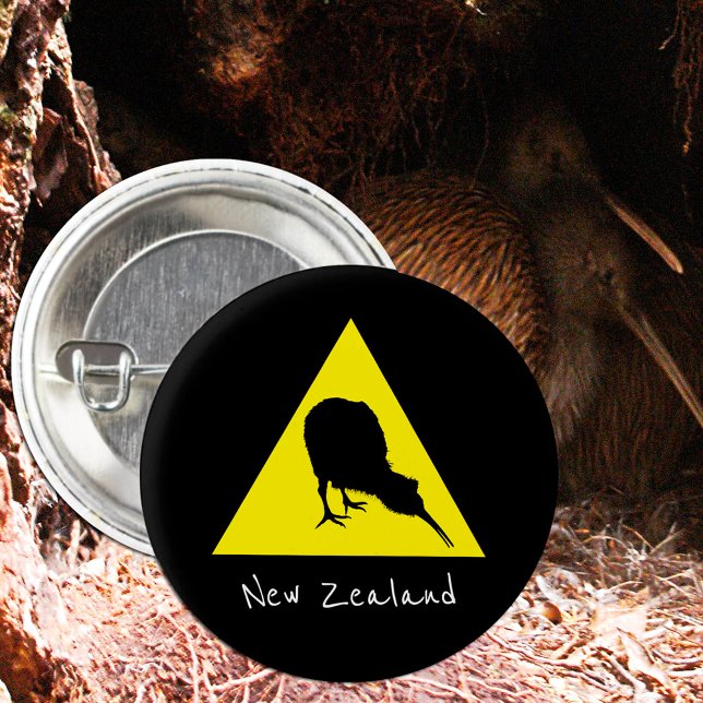 Aotearoa & Kiwi Bird, Nocturnal New Zealand travel 3 Cm Round Badge (Creator Uploaded)