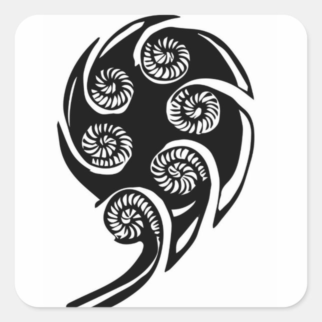 aotearoa koru design square sticker (Front)