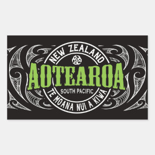 Aotearoa Lifer Moko Rectangular Sticker