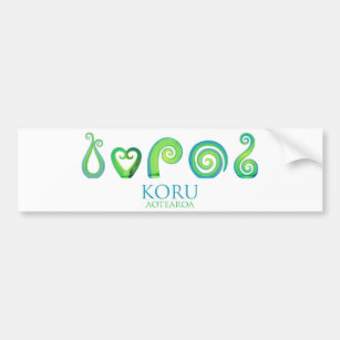 Aotearoa New Zealand Koru - Green Bumper Sticker