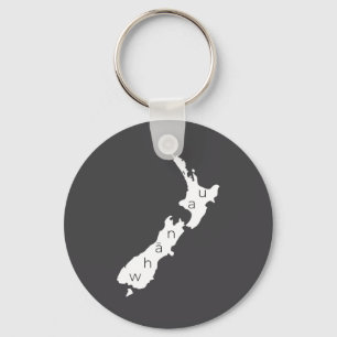 Aotearoa New Zealand With Kiwi Whanau Maori  Key Ring