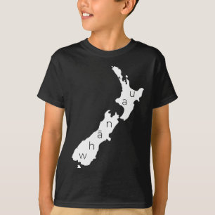 Aotearoa New Zealand With Kiwi Whanau Maori  T-Shirt