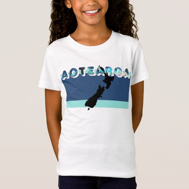 AOTEAROA NZ PAUA TEXT NEW ZEALAND COUNTRY MAORI T-Shirt (Front)