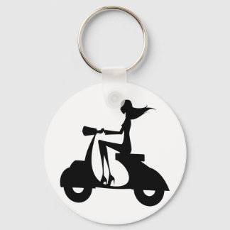 AP028 Girl Scooter Key Ring