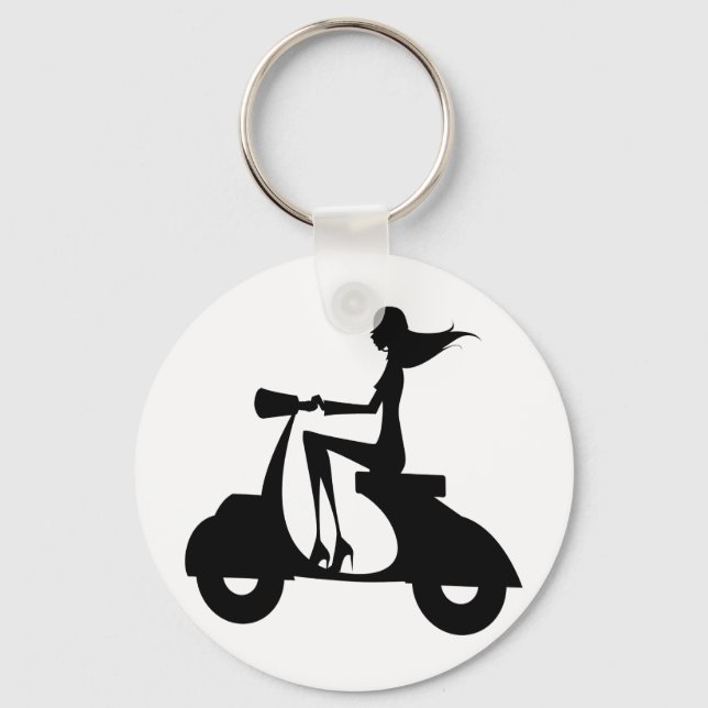 AP028 Girl Scooter Key Ring (Front)