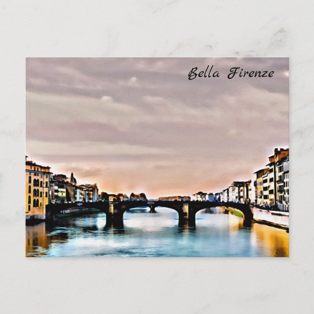 ** AP12 Firenze Italy Florence Italian Bridge Postcard (Front)