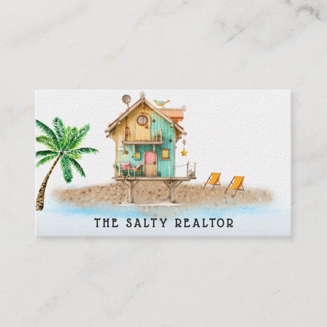 *~* AP13 REALATOR  Beach Rentals B&B Inn 5 Business Card (Front)