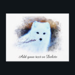 *~* AP18 Trwig Snow Fox White Fox Arctic Polar Postcard<br><div class="desc">Energetically Enhanced Peaceful Relaxing Good Vibe Creative Unique Popular Abstract Modern style yet Animal Rustic as well as Artsy & Artistic Art Engaging Painting WHITE FOX , ARCTIC FOX , SNOW FOX WILDLIFE ANIMAL NATURE ART PRINT on a POSTCARD POST CARD to send or use to add a touch of...</div>