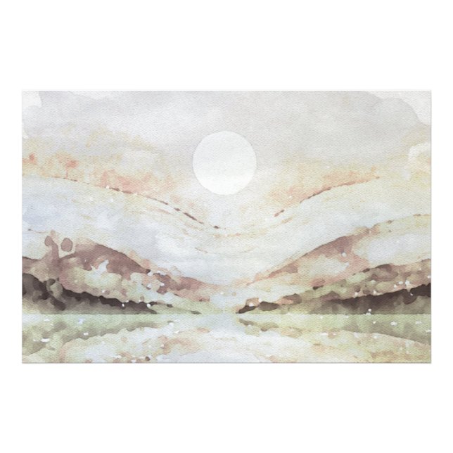 *~* AP19 PASTEL MINT Abstract Landscape Sun art Photo Print (Front)