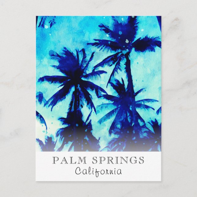 *~* AP25 Exotic  Personalise Travel Palm Trees Postcard (Front)