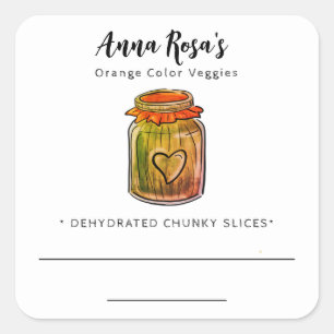 *~* AP30 Dehydrated Carrots Blank Jar Label