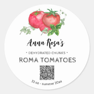 *~* AP30 Dehydrated Tomatoes QR Logo  Classic Round Sticker