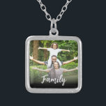 *~* AP42 FAMILY Photo Picture Image Silver Silver Plated Necklace<br><div class="desc">SQUARE NECKLACE (search id AP42 for similar designs on various products ) * Energetically Enhanced remembrance Keepsake memories memory family. Upload your family picture. Right now the text reads "FAMILY" A text area is available. Personalise Customise the font colour , font size actual of the font and location of the...</div>