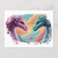 *~AP48 PHOTO Invite Gender Reveal Dragon Artsy