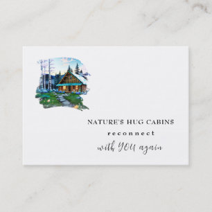 *~* AP49  Rustic Cabin QR Summer Spring  Business Card