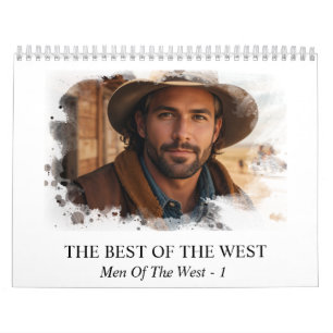 *~* AP59 Men Man Wild West Cowboy  1 Calendar