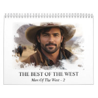 *~* AP59 Men Man Wild West Cowboy 2 Calendar