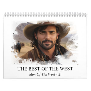 *~* AP59 Men Man Wild West Cowboy  2 Calendar