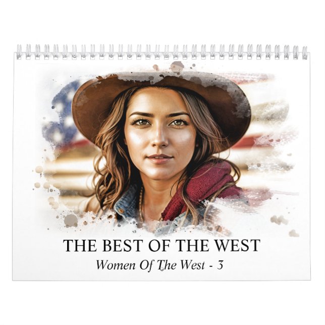 *~* AP59 Women Woman Wild West Cowgirl  3 Calendar (Cover)