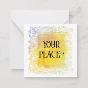 *~* AP63 YOUR PLACE? Relationship Flat Note Card