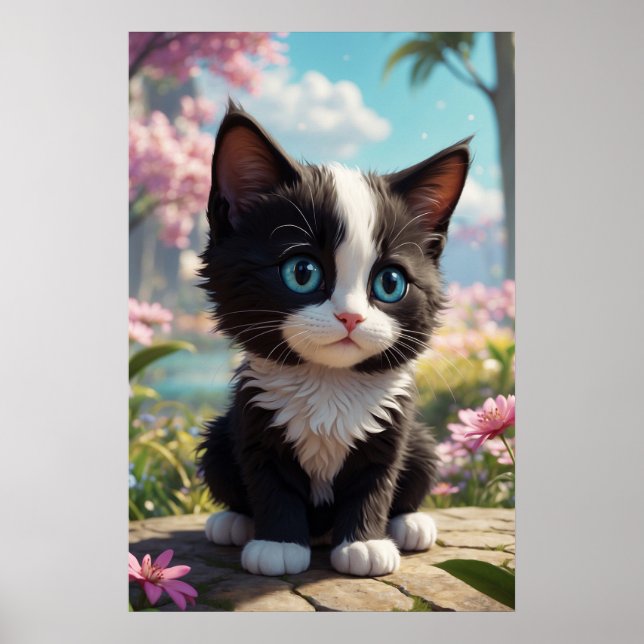 *~* AP68 2:3 Cat Feline Kitten Kitty Tropical  Poster (Front)