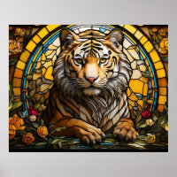 *~* AP68 Fantasy TIGER Stained Glass Colourful  5: