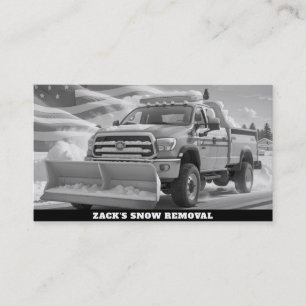 *~* AP74 Snow Removal Plough Truck Patriotic Business Card