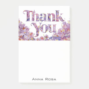 *~* AP85 Flowers Thank You Gratitude  Manifesting Post-it Notes