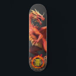 *~*  AP88 Circle of Fire Elemental Dragon Fierce Skateboard<br><div class="desc">(Search code AP88 to find similar items ) Easily Transfer to other Zazzle Products. Elemental Element DRAGON with RING of FIRE / FLAMES / FLAME and INITIAL MONOGRAM for your name - Keep or edit or delete the text. This Fierce Popular trending skateboard Chinese style custom pro Element Dragon design...</div>