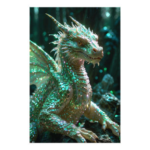 *~* AP88 Glittery Fantasy Dragon Wall Art  5 