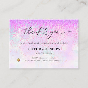 *~* AP8 QR Discount THANK YOU - LOGO Review Enclosure Card