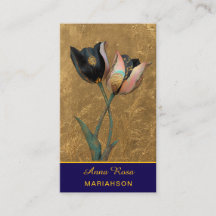 *~* AP98 Elegant Flower Gold 1  Vintage  QR 