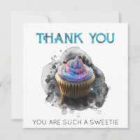 *~ AP99 Blue Pink Cup Cake THANK YOU