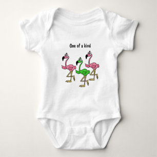AP- Pink and Green Flamingos Baby Outfit Baby Bodysuit