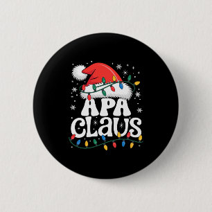 Apa Claus Funny Xmas Christmas Grandma Holiday Sty 6 Cm Round Badge