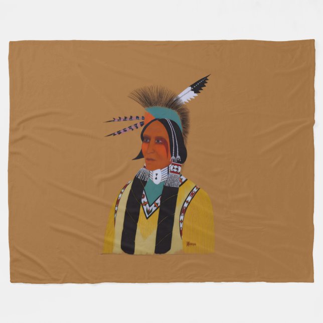 Apache Ben Fleece Blanket (Front (Horizontal))