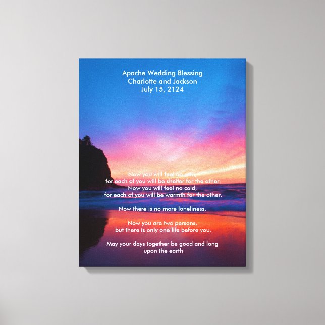 Apache Blessing at Sunrise Canvas Print (Front)