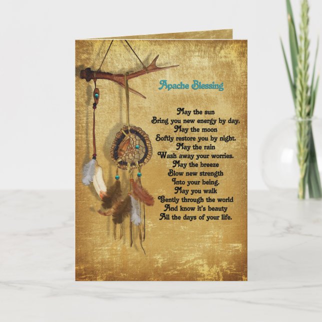 Apache Blessing congratulations greeting card (Front)