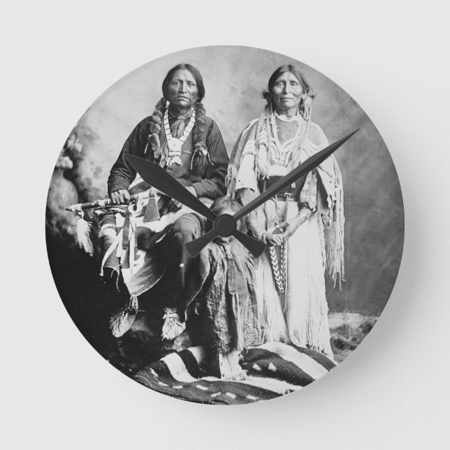 Apache Chief Antonio Maria with his family, 1897 ( Round Clock (Front)